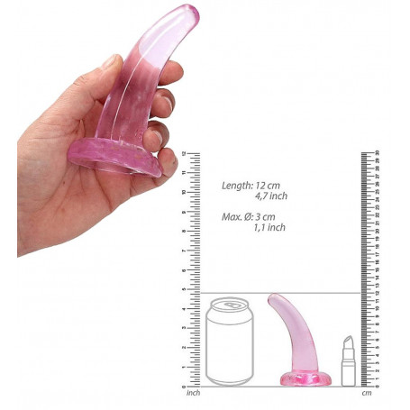 Dildo liscio piccolo con ventosa fallo vaginale anal mini pene finto indossabile