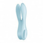 Vibratore triplo dildo rabbit vibrante vagina clitoride in silicone Threesome 1