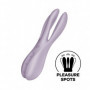 Vibratore rabbit triplo dildo vibrante vagina clitoride in silicone Threesome 2