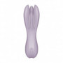 Vibratore rabbit triplo dildo vibrante vagina clitoride in silicone Threesome 2