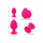 Plug anal in silicone kit mini maxi butt dilatatore indossabile set dildo liscio