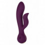 Vibratore rabbit dildo doppio vibrante liscio vaginale clitoride in silicone sex