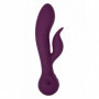 Vibratore rabbit in silicone dildo doppio liscio vaginale clitoride vibrante sex