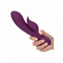 Vibratore rabbit in silicone dildo doppio liscio vaginale clitoride vibrante sex