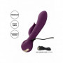 Vibratore rabbit in silicone dildo doppio liscio vaginale clitoride vibrante sex