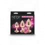 Plug anale kit butt con pietra dilatatore indossabile mini medio maxi set dildo