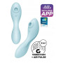 Vibratore vaginale per punto G succhia clitoride in silicone Curvy Trinity 5+