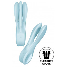 Vibratore triplo dildo rabbit vibrante vagina clitoride in silicone Threesome 1