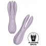 Vibratore rabbit triplo dildo vibrante vagina clitoride in silicone Threesome 2