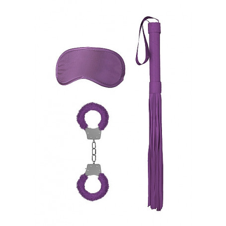 Kit soft bondage manette mascherina occhi frusta bdsm set accessorio sadomaso