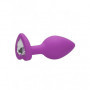 Plug butt anale in silicone con pietra a cuore mini dilatatore dildo indossabile
