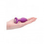 Plug butt anale in silicone con pietra a cuore mini dilatatore dildo indossabile