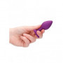 Plug butt anale in silicone con pietra a cuore mini dilatatore dildo indossabile