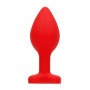 Plug butt anale con pietra a cuore mini dilatatore in silicone dildo indossabile