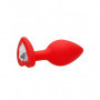 Plug butt anale con pietra a cuore mini dilatatore in silicone dildo indossabile