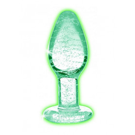 Plug anale indossabile piccolo dilatatore in vetro butt mini dildo fosforescente