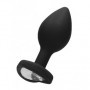 Plug anale piccolo dildo indossabile in silicone dilatatore mini butt con pietra