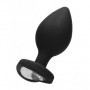 Plug anale grande in silicone big dilatatore con pietra butt dildo indossabile