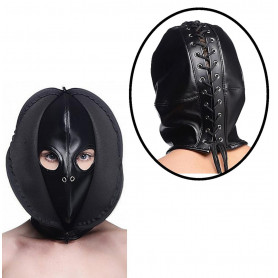 Maschera integrale bondage cappuccio bdsm schiavo costrittivo sadomaso fetish