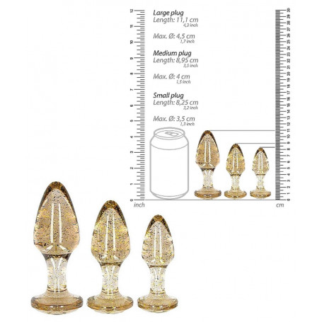 Plug anale kit mini maxi dilatatore set grande butt piccolo dildo indossabile