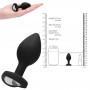 Plug anale piccolo dildo indossabile in silicone dilatatore mini butt con pietra