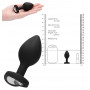 Plug anale big in silicone dildo indossabile dilatatore butt con pietra a cuore