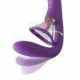 Vibratore vaginale per punto G in silicone con lingua vibrante stimola clitoride