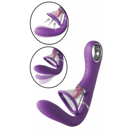 Vibratore vaginale per punto G in silicone con lingua vibrante stimola clitoride