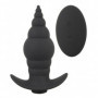 Plug anale vibrante in silicone dilatatore butt mini vibratore indossabile black