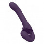 Vibratore strap on doppio dildo vibrante vaginale anale indossabile in silicone