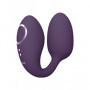 Ovetto vaginale vibrante con stimolatore multifunzione per clitoride e punto g viola Aika