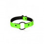 Morso bondage restraint sadomaso sexy costrittivo bdsm O-Ring Gag - Glow in the Dark - Neon Green/Black
