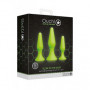 Plug butt anale kit Glow in the Dark Neon Green/Black