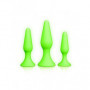 Plug butt anale kit Glow in the Dark Neon Green/Black