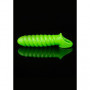 Guaina fallica con anello testicoli prolunga per pene Swirl Stretchy Penis Sleeve Glow in the Dark