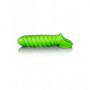 Guaina fallica con anello testicoli prolunga per pene Swirl Stretchy Penis Sleeve Glow in the Dark