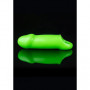 Guaina fallica realistica prolunga per pene con anello testicoli Smooth Thick Stretchy Penis Sleeve Glow in the dark