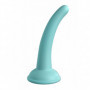 Fallo vaginale anale piccolo dilatatore in silicone plug indossabile curious five turchese