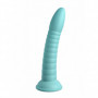 Fallo indossabile in silicone vaginale anale con ventosa Wild Thing 7 Inch turchese