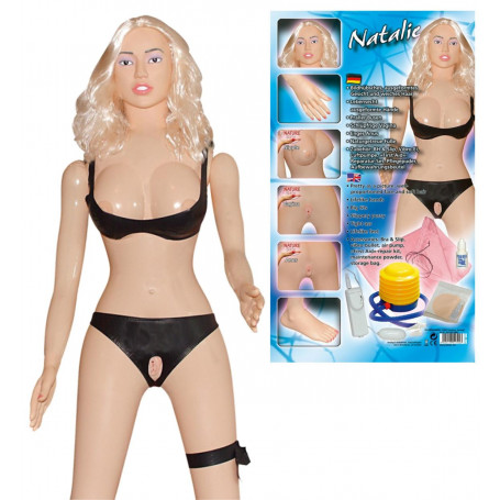 Bambola gonfiabile realistica Natalie real love doll vibrante vagina ano finto