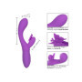 Vibratore rabbit in silicone dildo vibrante vaginale clitoride Butterfly Kiss Flutter viola