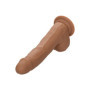 Fallo realistico vaginale anale con ventosa Silicone Studs 8 Inch caramel