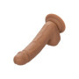 Fallo vaginale anale realistico dildo con ventosa Silicone Studs 6 Inch caramello