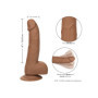 Fallo vaginale anale realistico dildo con ventosa Silicone Studs 6 Inch caramello