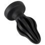 Plug anale big butt in silicone grande dilatatore morbido dildo indossabile nero