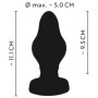 Plug anale big butt in silicone grande dilatatore morbido dildo indossabile nero