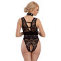 Body erotico donna in pizzo nero sexy bodysuit intimo aperto con scollo profondo