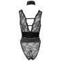 Body erotico donna in pizzo nero sexy bodysuit intimo aperto con scollo profondo