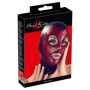 Maschera bondage sexy rossa head mask accessorio per giochi sadomaso