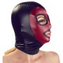 Maschera bondage sexy rossa head mask accessorio per giochi sadomaso